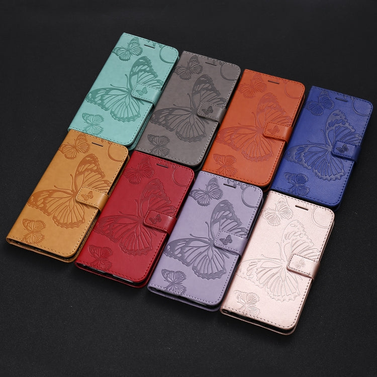 3D Butterfly Embossed Pattern Horizontal Flip Leather Case with Holder & Card Slot & Wallet & Lanyard, For LG G9, For iPhone 12 mini, For iPhone 12 / 12 Pro