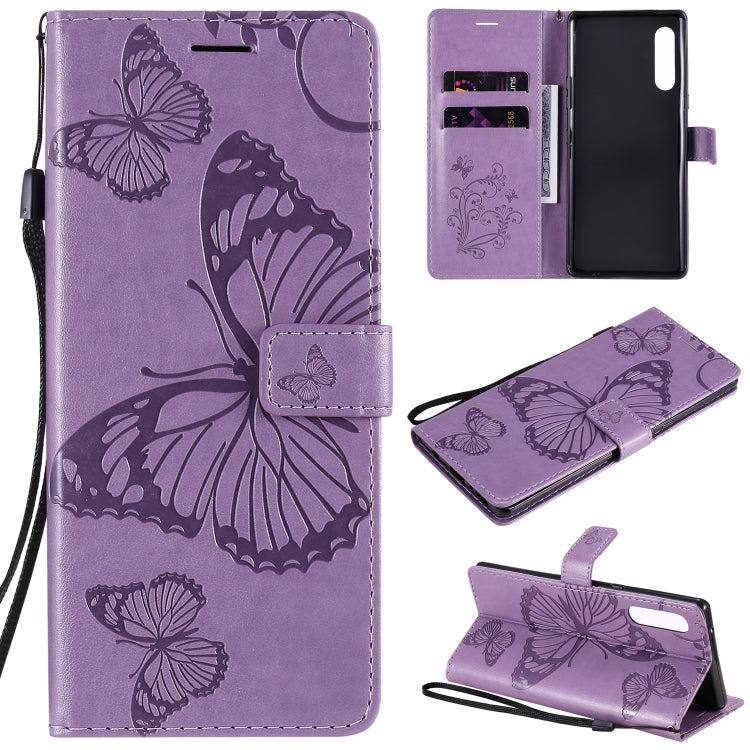 3D Butterfly Embossed Pattern Horizontal Flip Leather Case with Holder & Card Slot & Wallet & Lanyard, For LG G9, For iPhone 12 mini, For iPhone 12 / 12 Pro
