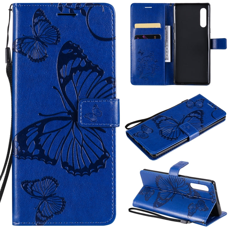 3D Butterfly Embossed Pattern Horizontal Flip Leather Case with Holder & Card Slot & Wallet & Lanyard, For LG G9, For iPhone 12 mini, For iPhone 12 / 12 Pro