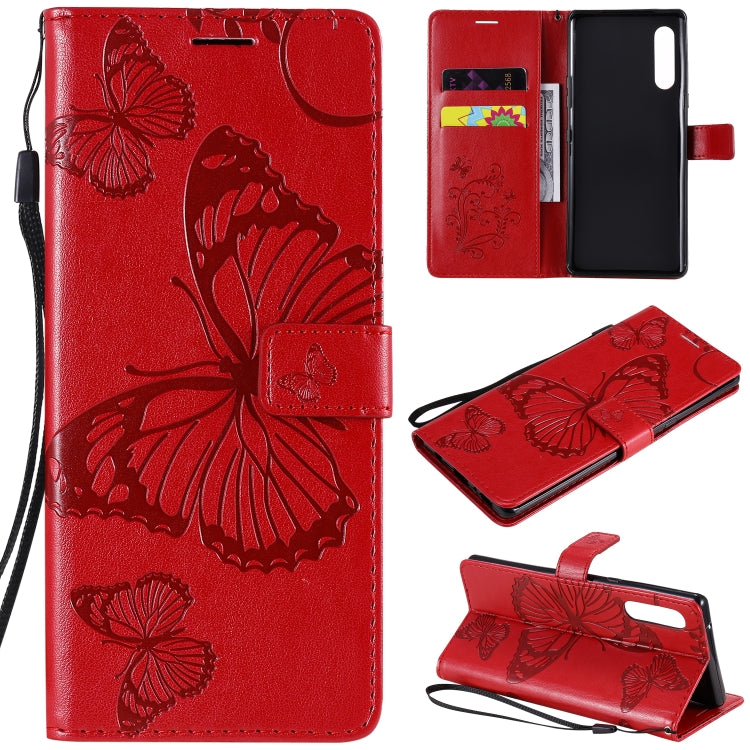 3D Butterfly Embossed Pattern Horizontal Flip Leather Case with Holder & Card Slot & Wallet & Lanyard, For LG G9, For iPhone 12 mini, For iPhone 12 / 12 Pro