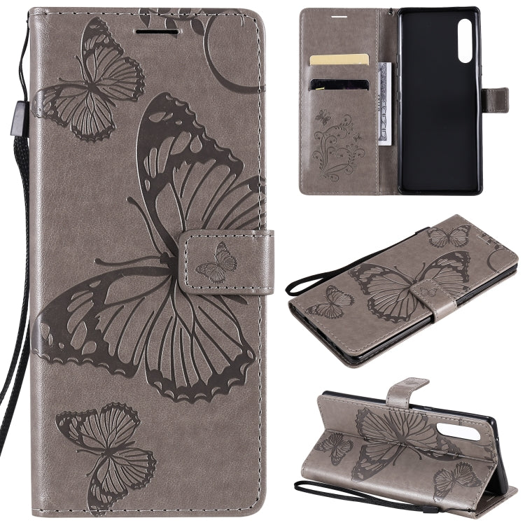3D Butterfly Embossed Pattern Horizontal Flip Leather Case with Holder & Card Slot & Wallet & Lanyard, For LG G9, For iPhone 12 mini, For iPhone 12 / 12 Pro