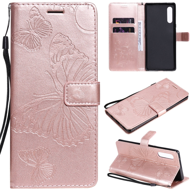 3D Butterfly Embossed Pattern Horizontal Flip Leather Case with Holder & Card Slot & Wallet & Lanyard, For LG G9, For iPhone 12 mini, For iPhone 12 / 12 Pro
