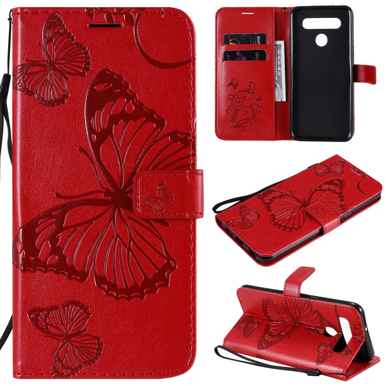 3D Butterfly Embossed Pattern Horizontal Flip Leather Case with Holder & Card Slot & Wallet & Lanyard, For iPhone 12 Pro Max, For LG K41S & K51S, For LG K51