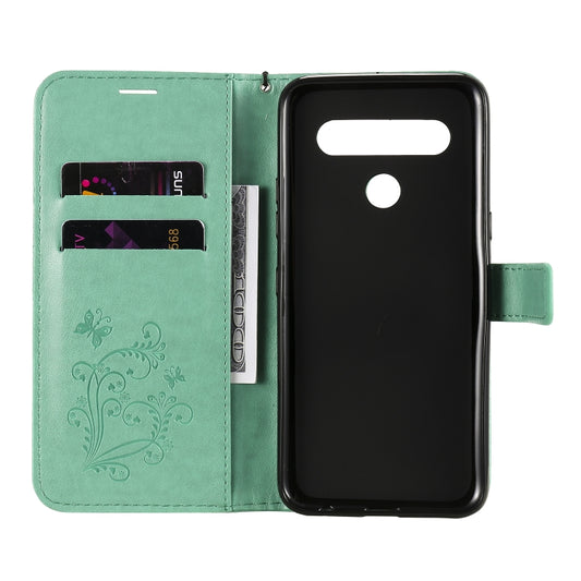 Butterfly textured flip cover with built-in kickstand and lanyard attachment