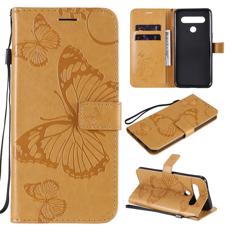 3D Butterfly Embossed Pattern Horizontal Flip Leather Case with Holder & Card Slot & Wallet & Lanyard, For LG K61, For LG Stylo 6, For LG K50S