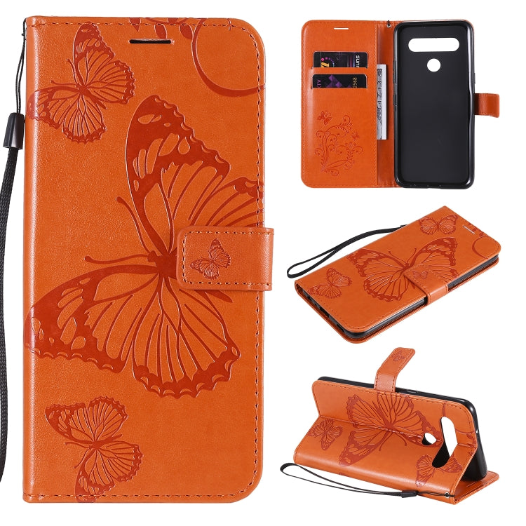 3D Butterfly Embossed Pattern Horizontal Flip Leather Case with Holder & Card Slot & Wallet & Lanyard, For LG K61, For LG Stylo 6, For LG K50S