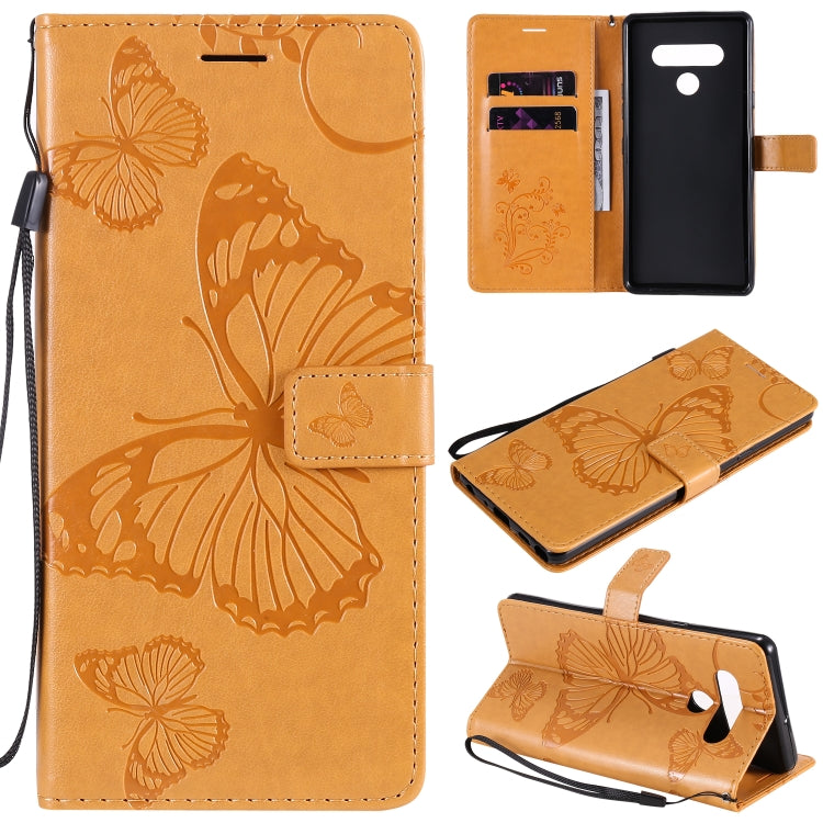 3D Butterfly Embossed Pattern Horizontal Flip Leather Case with Holder & Card Slot & Wallet & Lanyard, For LG K61, For LG Stylo 6, For LG K50S