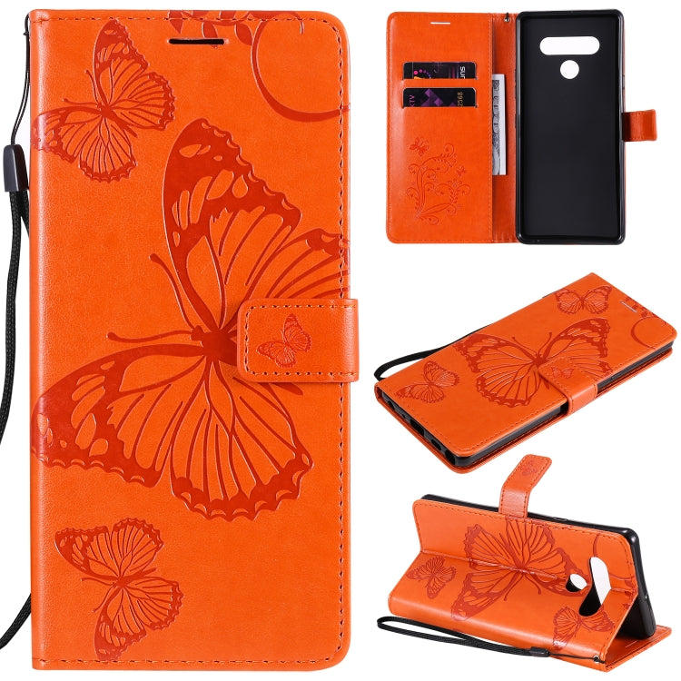 3D Butterfly Embossed Pattern Horizontal Flip Leather Case with Holder & Card Slot & Wallet & Lanyard, For LG K61, For LG Stylo 6, For LG K50S