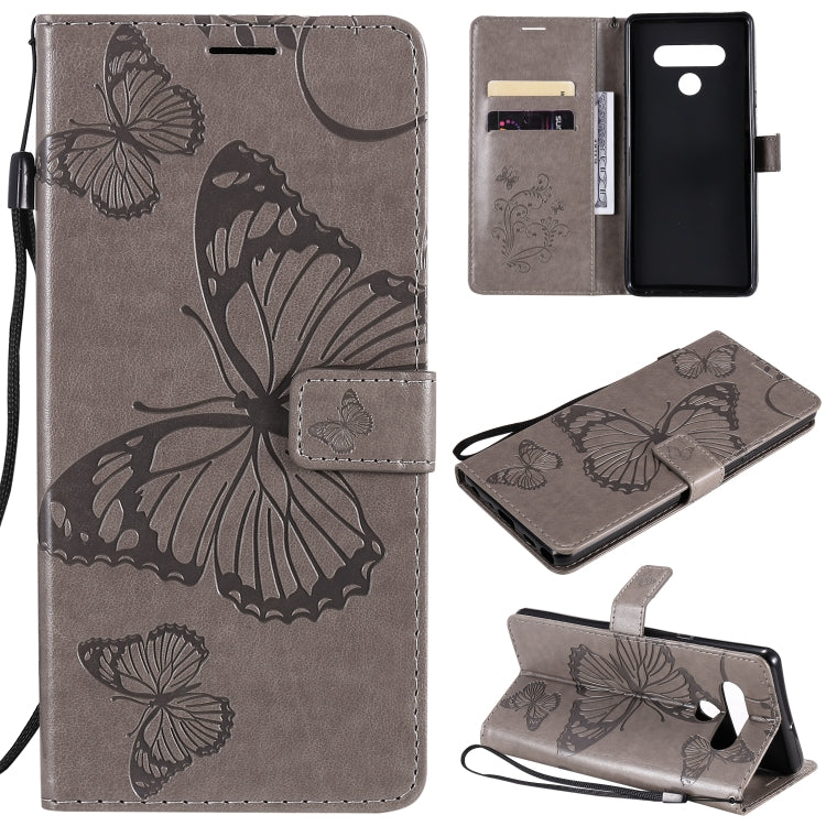 3D Butterfly Embossed Pattern Horizontal Flip Leather Case with Holder & Card Slot & Wallet & Lanyard, For LG K61, For LG Stylo 6, For LG K50S