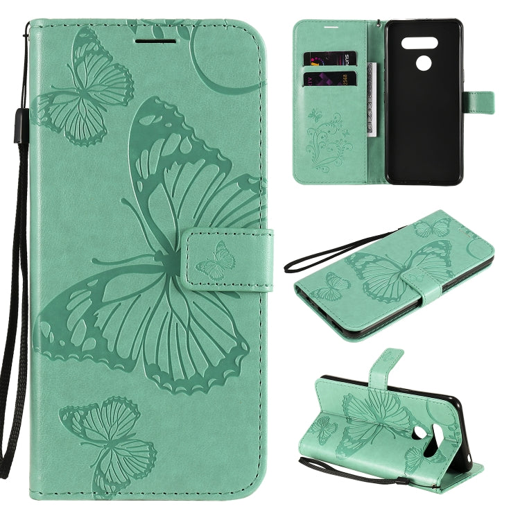 3D Butterfly Embossed Pattern Horizontal Flip Leather Case with Holder & Card Slot & Wallet & Lanyard, For LG K61, For LG Stylo 6, For LG K50S