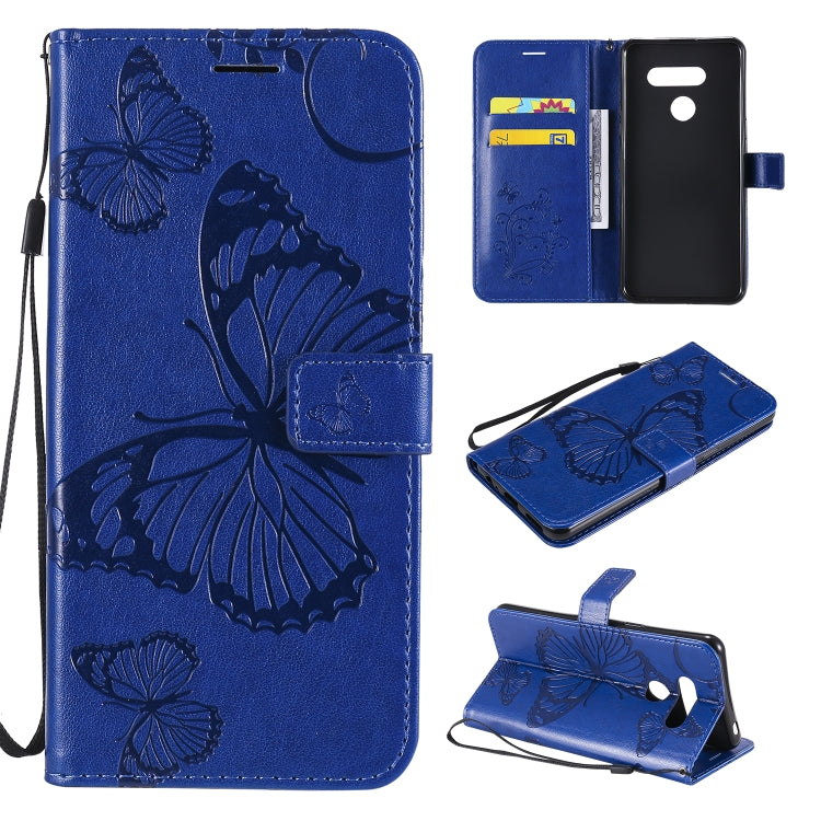 3D Butterfly Embossed Pattern Horizontal Flip Leather Case with Holder & Card Slot & Wallet & Lanyard, For LG K61, For LG Stylo 6, For LG K50S