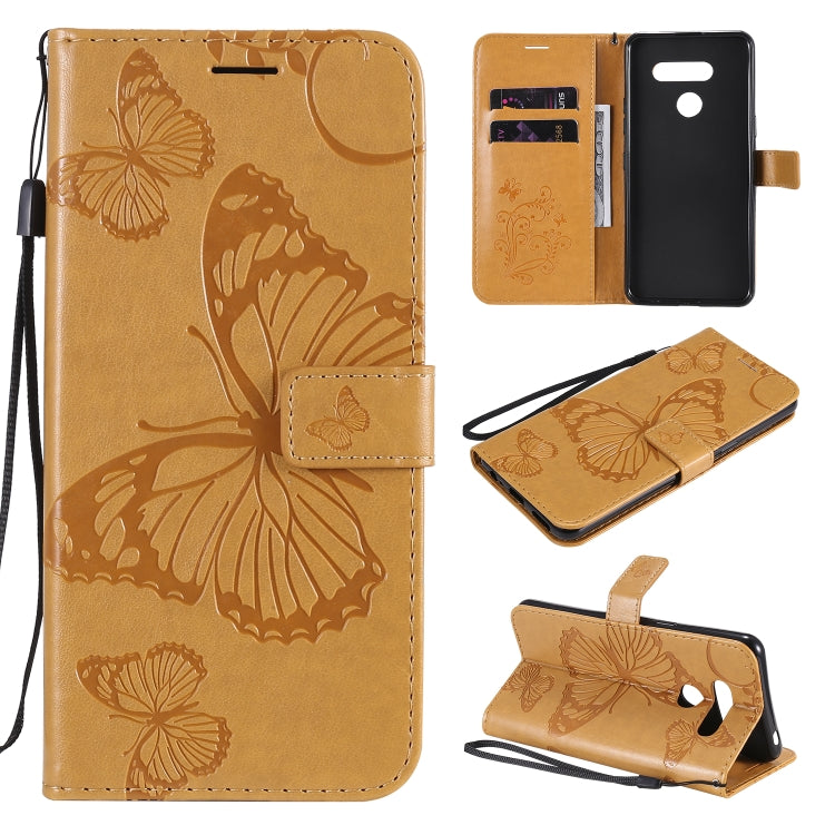 3D Butterfly Embossed Pattern Horizontal Flip Leather Case with Holder & Card Slot & Wallet & Lanyard, For LG K61, For LG Stylo 6, For LG K50S