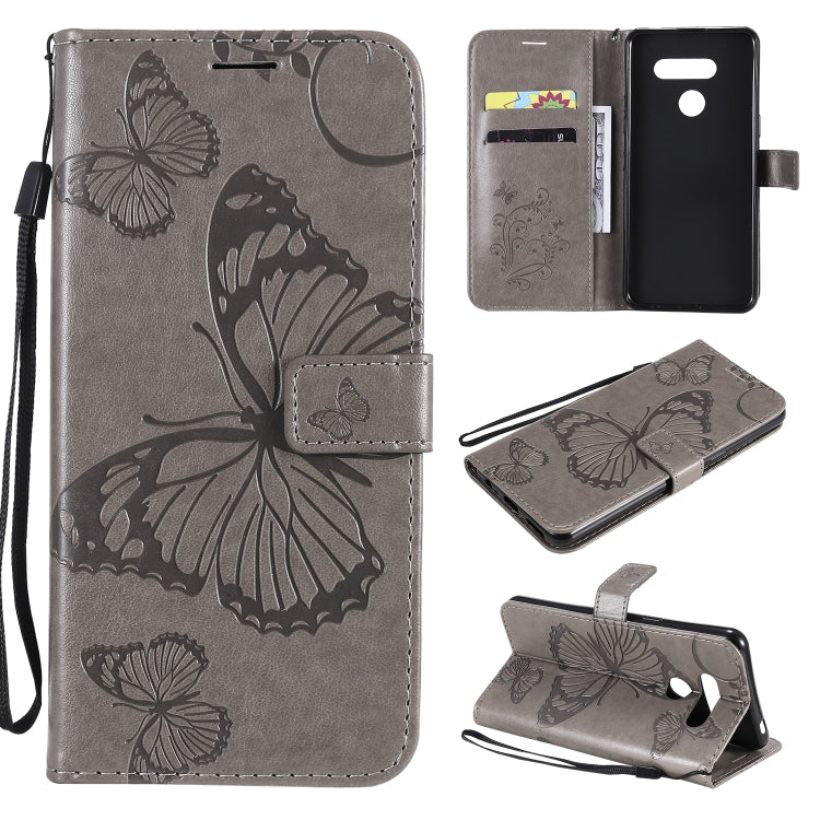 3D Butterfly Embossed Pattern Horizontal Flip Leather Case with Holder & Card Slot & Wallet & Lanyard, For LG K61, For LG Stylo 6, For LG K50S