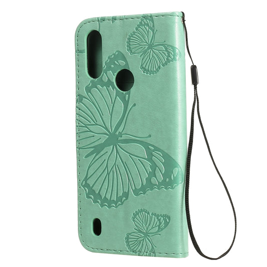 Horizontal flip design leather case Motorola E6s with multi-card slots and storage
