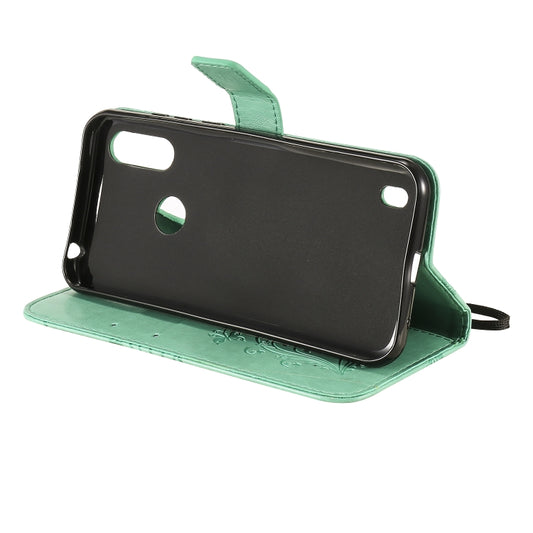 Full-body protection leather case Moto E6s with functional card slots and money pocket