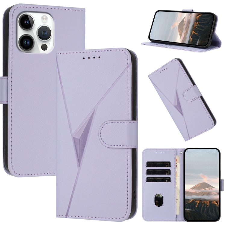 Triangle Pattern Buckle Clasp Leather Phone Case, For iPhone 17 Air, iPhone 16e, For iPhone 16 Pro Max