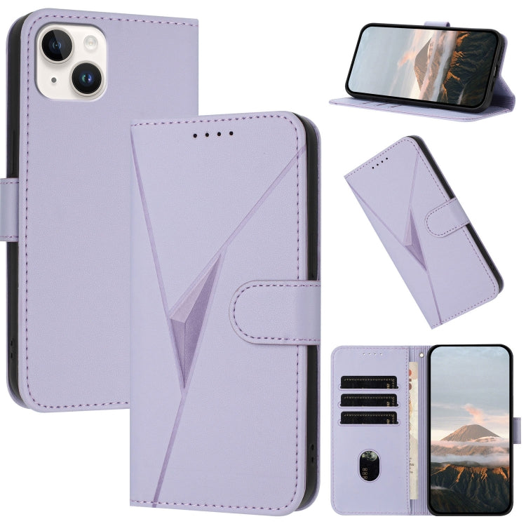 Triangle Pattern Buckle Clasp Leather Phone Case, For iPhone 15 Pro Max, For iPhone 15 Pro, For iPhone 15 Plus