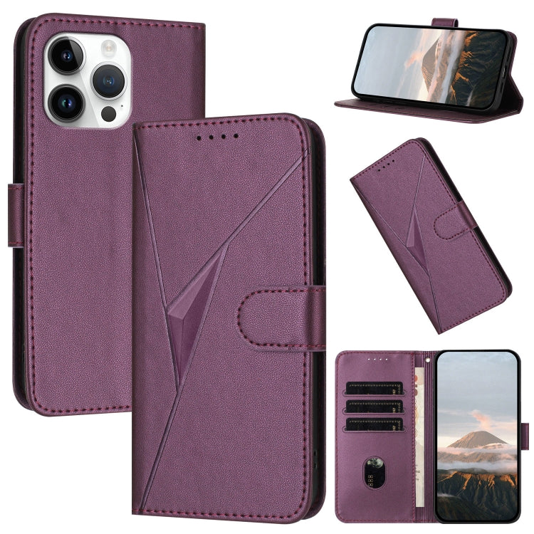 Triangle Pattern Buckle Clasp Leather Phone Case, For iPhone 14 Pro, For iPhone 14 Pro Max, For iPhone 7 / 8 / SE 2022