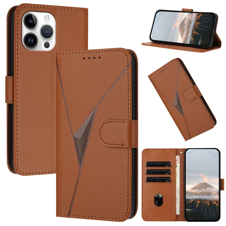 Triangle Pattern Buckle Clasp Leather Phone Case, For iPhone 13 Pro Max, For iPhone 13 Pro, For iPhone 13
