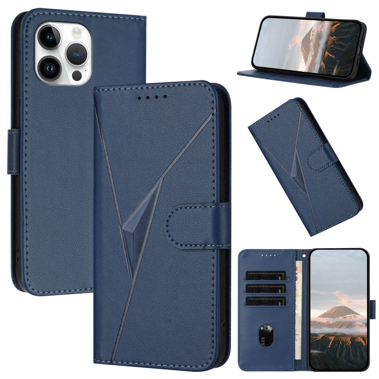 Triangle Pattern Buckle Clasp Leather Phone Case, For iPhone 13 Pro Max, For iPhone 13 Pro, For iPhone 13