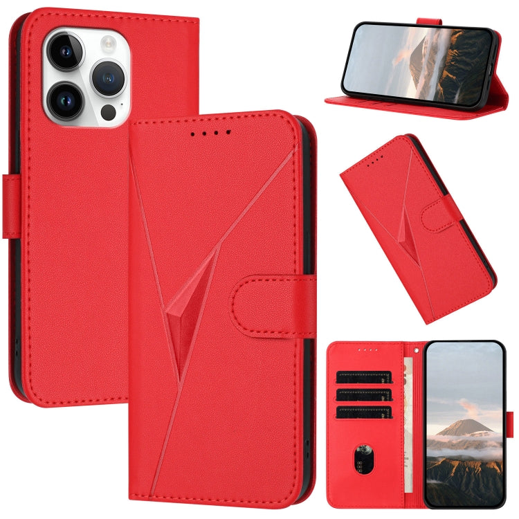 Triangle Pattern Buckle Clasp Leather Phone Case, For iPhone 13 Pro Max, For iPhone 13 Pro, For iPhone 13