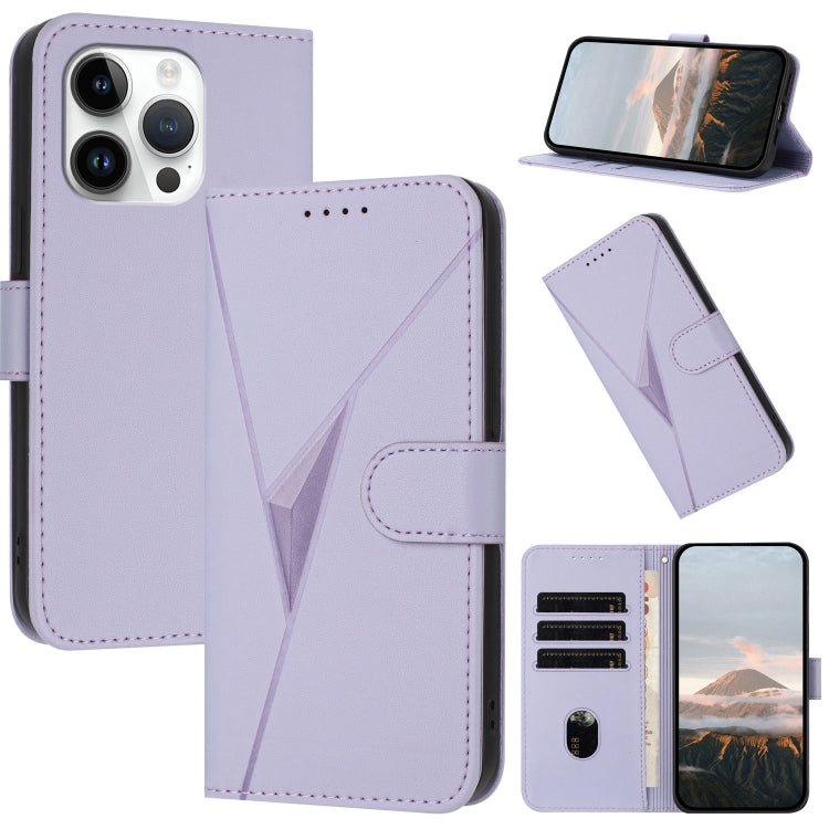 Triangle Pattern Buckle Clasp Leather Phone Case, For iPhone 13 Pro Max, For iPhone 13 Pro, For iPhone 13