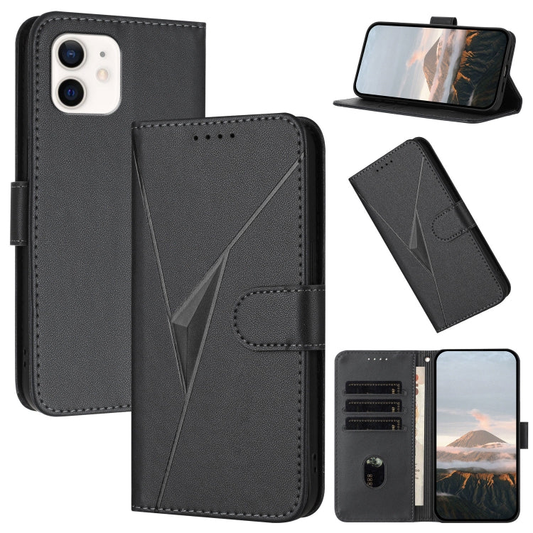 Triangle Pattern Buckle Clasp Leather Phone Case, For iPhone 12 mini, For iPhone 11 Pro Max, For iPhone 11