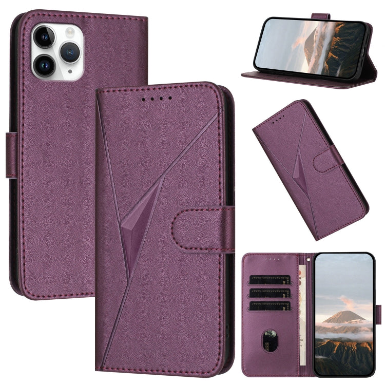 Triangle Pattern Buckle Clasp Leather Phone Case, For iPhone 11 Pro, For iPhone X / XS, For iPhone XR