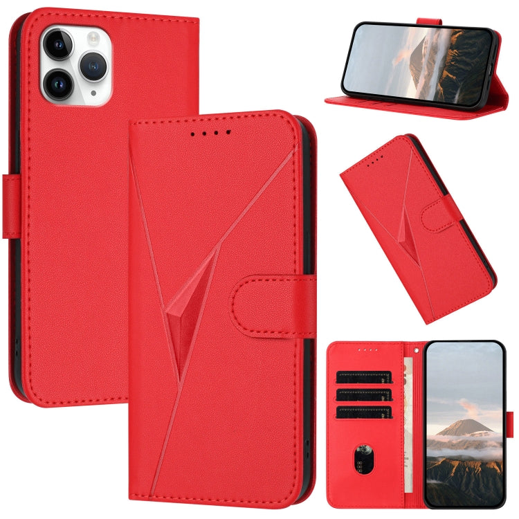 Triangle Pattern Buckle Clasp Leather Phone Case, For iPhone 11 Pro, For iPhone X / XS, For iPhone XR