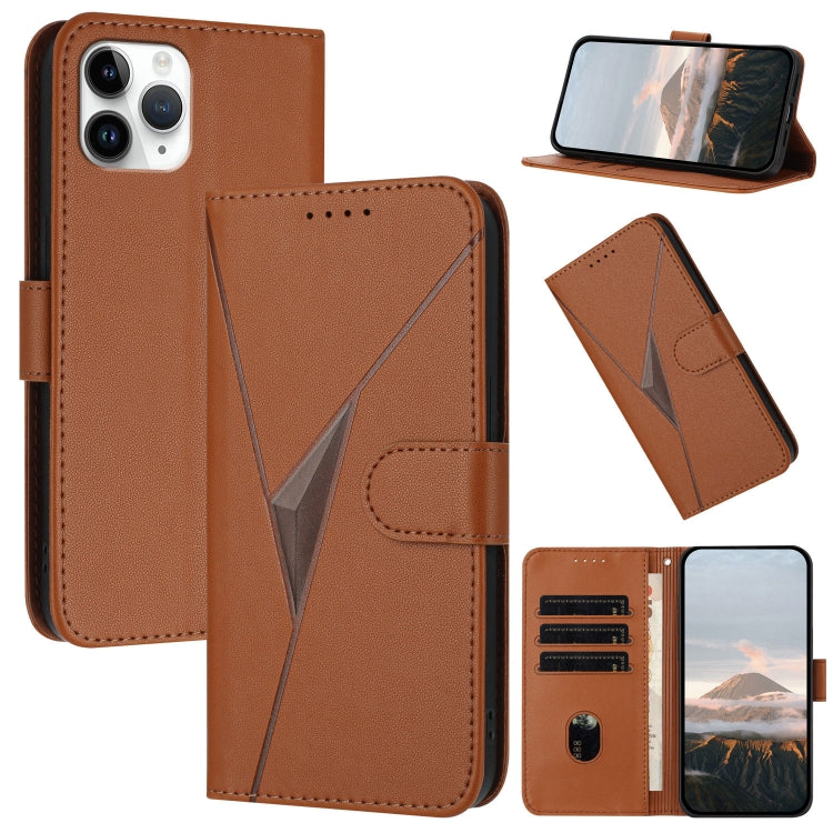 Triangle Pattern Buckle Clasp Leather Phone Case, For iPhone 11 Pro, For iPhone X / XS, For iPhone XR