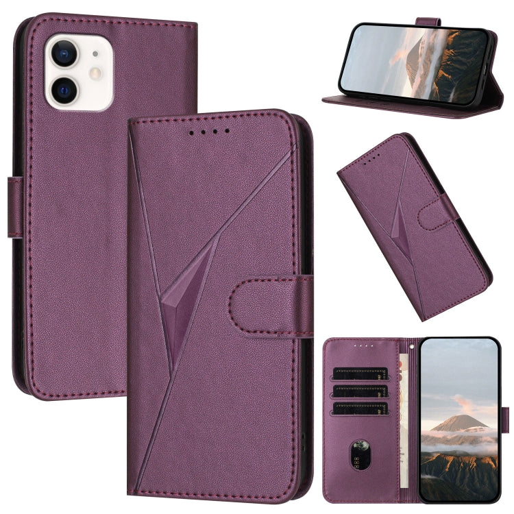Triangle Pattern Buckle Clasp Leather Phone Case, For iPhone 12 mini, For iPhone 11 Pro Max, For iPhone 11