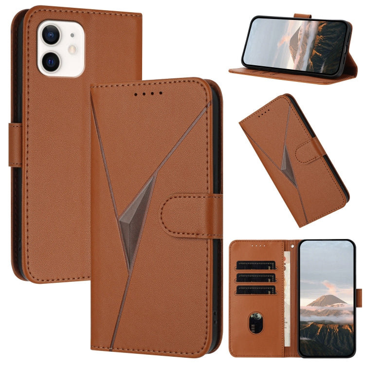 Triangle Pattern Buckle Clasp Leather Phone Case, For iPhone 12 mini, For iPhone 11 Pro Max, For iPhone 11