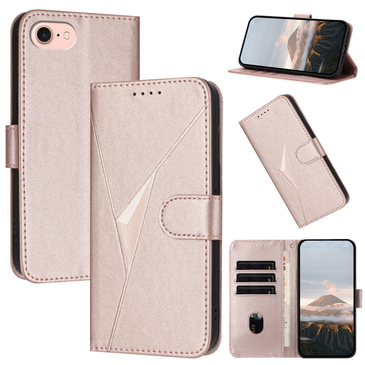 Triangle Pattern Buckle Clasp Leather Phone Case, For iPhone 14 Pro, For iPhone 14 Pro Max, For iPhone 7 / 8 / SE 2022