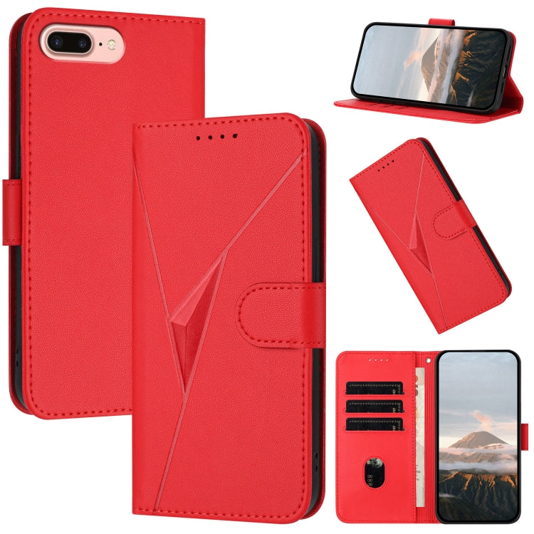 Triangle Pattern Buckle Clasp Leather Phone Case, For iPhone XS Max, For iPhone 7 Plus / 8 Plus