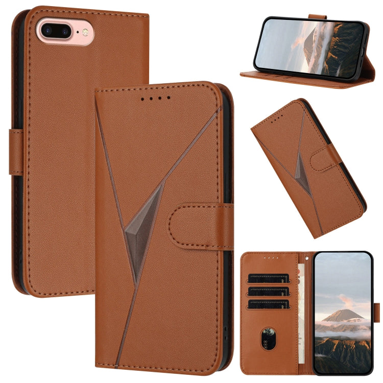 Triangle Pattern Buckle Clasp Leather Phone Case, For iPhone XS Max, For iPhone 7 Plus / 8 Plus