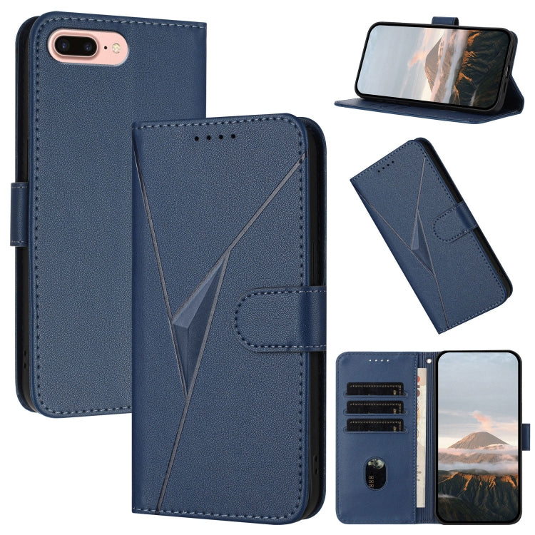 Triangle Pattern Buckle Clasp Leather Phone Case, For iPhone XS Max, For iPhone 7 Plus / 8 Plus