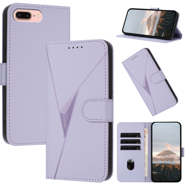 Triangle Pattern Buckle Clasp Leather Phone Case, For iPhone XS Max, For iPhone 7 Plus / 8 Plus