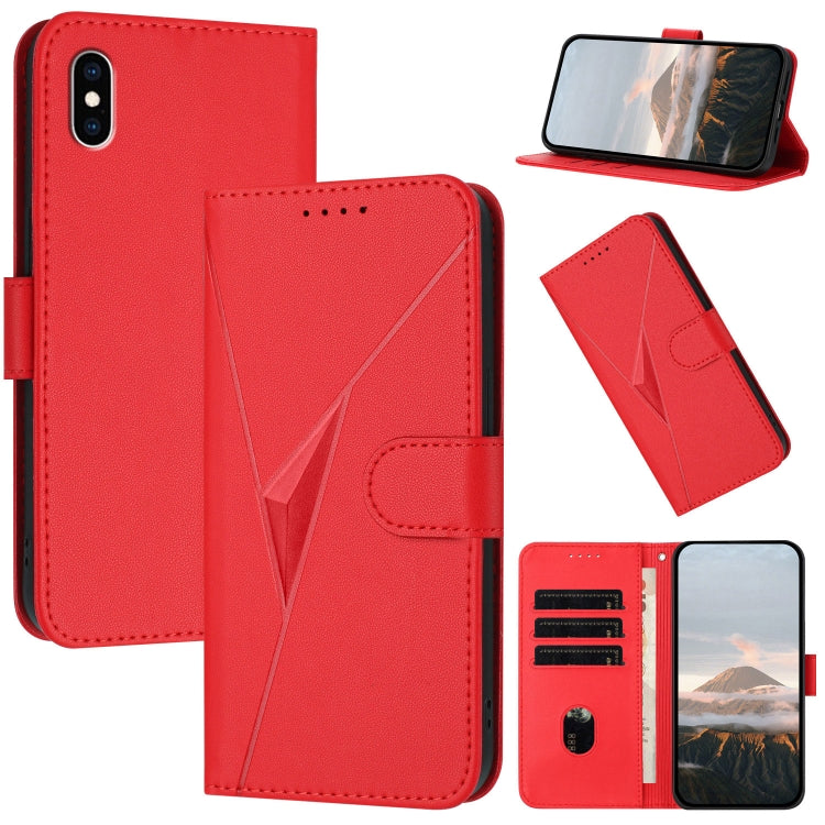 Triangle Pattern Buckle Clasp Leather Phone Case, For iPhone XS Max, For iPhone 7 Plus / 8 Plus