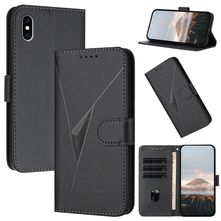 Triangle Pattern Buckle Clasp Leather Phone Case, For iPhone XS Max, For iPhone 7 Plus / 8 Plus