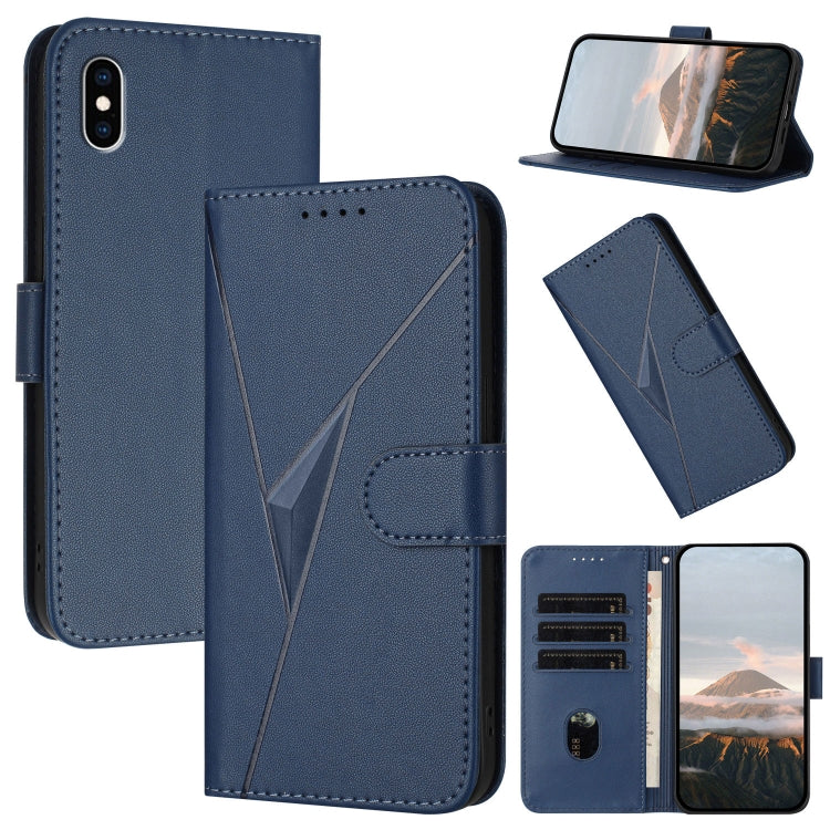 Triangle Pattern Buckle Clasp Leather Phone Case, For iPhone XS Max, For iPhone 7 Plus / 8 Plus