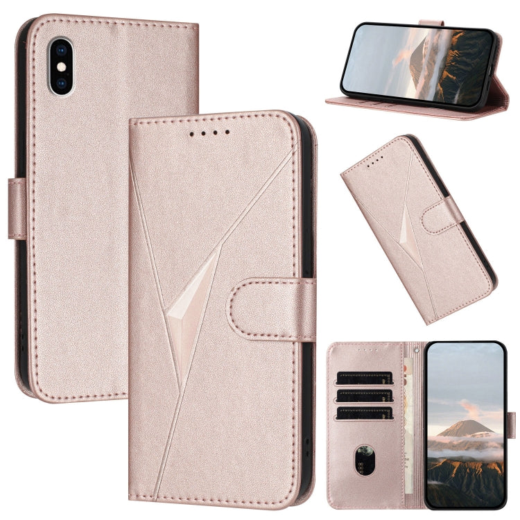 Triangle Pattern Buckle Clasp Leather Phone Case, For iPhone XS Max, For iPhone 7 Plus / 8 Plus