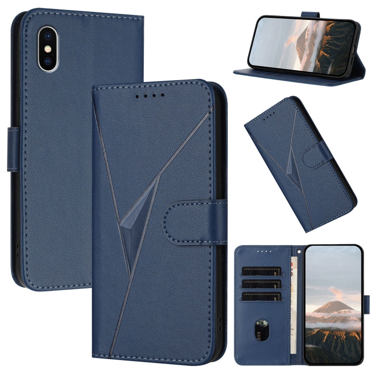 Triangle Pattern Buckle Clasp Leather Phone Case, For iPhone 11 Pro, For iPhone X / XS, For iPhone XR