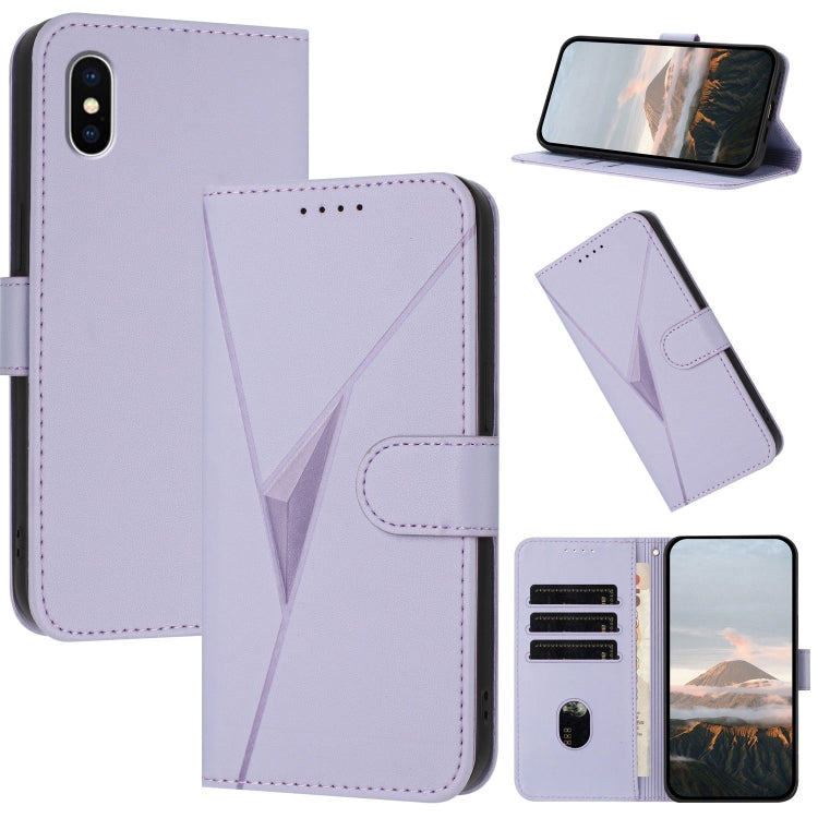 Triangle Pattern Buckle Clasp Leather Phone Case, For iPhone 11 Pro, For iPhone X / XS, For iPhone XR