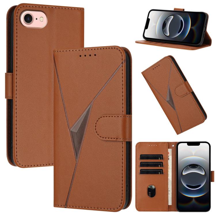 Triangle Pattern Buckle Clasp Leather Phone Case, For iPhone 17 Air, iPhone 16e, For iPhone 16 Pro Max
