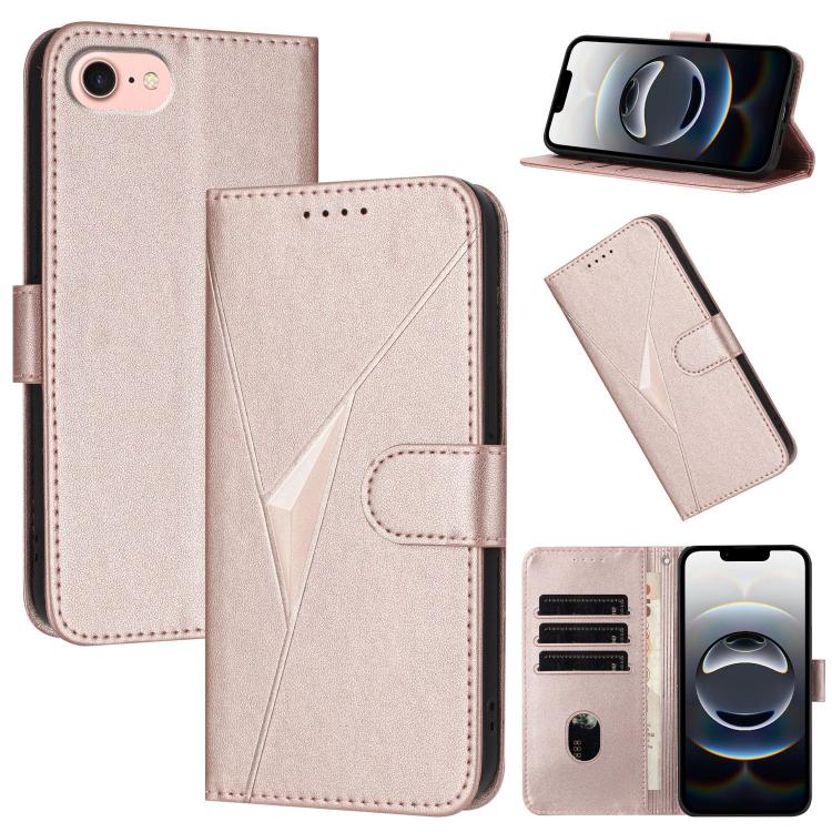 Triangle Pattern Buckle Clasp Leather Phone Case, For iPhone 17 Air, iPhone 16e, For iPhone 16 Pro Max