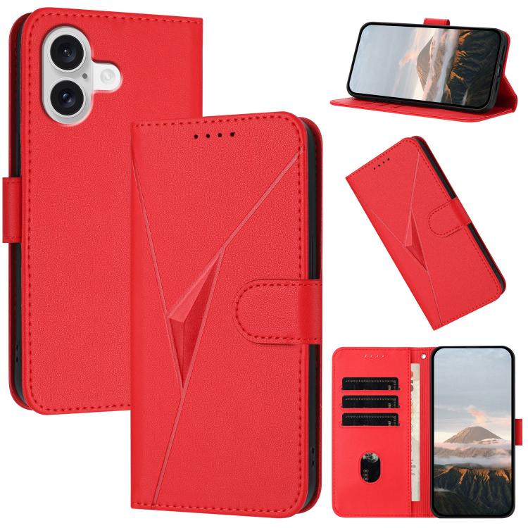 Triangle Pattern Buckle Clasp Leather Phone Case, For iPhone 17 Pro Max, For iPhone 17 Pro, For iPhone 17