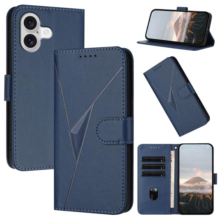 Triangle Pattern Buckle Clasp Leather Phone Case, For iPhone 17 Pro Max, For iPhone 17 Pro, For iPhone 17