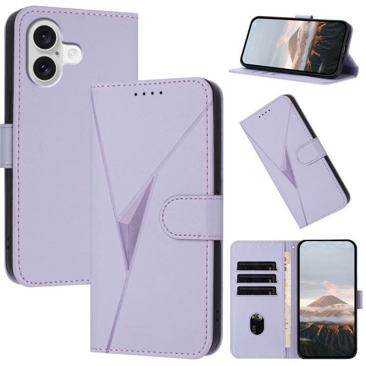 Triangle Pattern Buckle Clasp Leather Phone Case, For iPhone 17 Pro Max, For iPhone 17 Pro, For iPhone 17