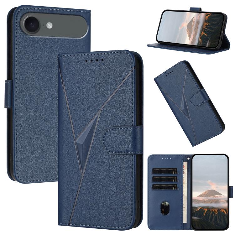 Triangle Pattern Buckle Clasp Leather Phone Case, For iPhone 17 Air, iPhone 16e, For iPhone 16 Pro Max