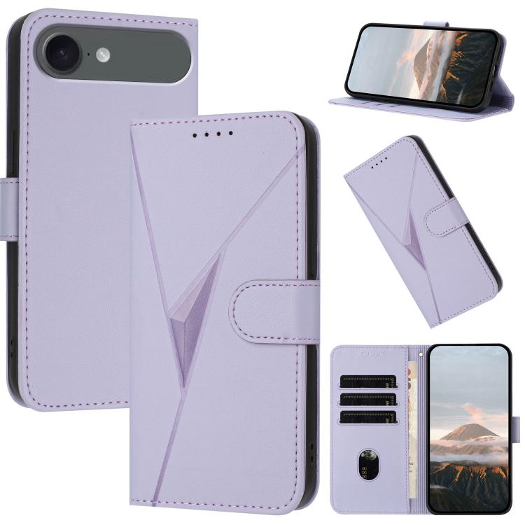 Triangle Pattern Buckle Clasp Leather Phone Case, For iPhone 17 Air, iPhone 16e, For iPhone 16 Pro Max